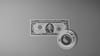 A $100 bill overlaid with a cup of espresso, seen from above