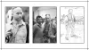 Two photos and a sketch of Stuart Freedman